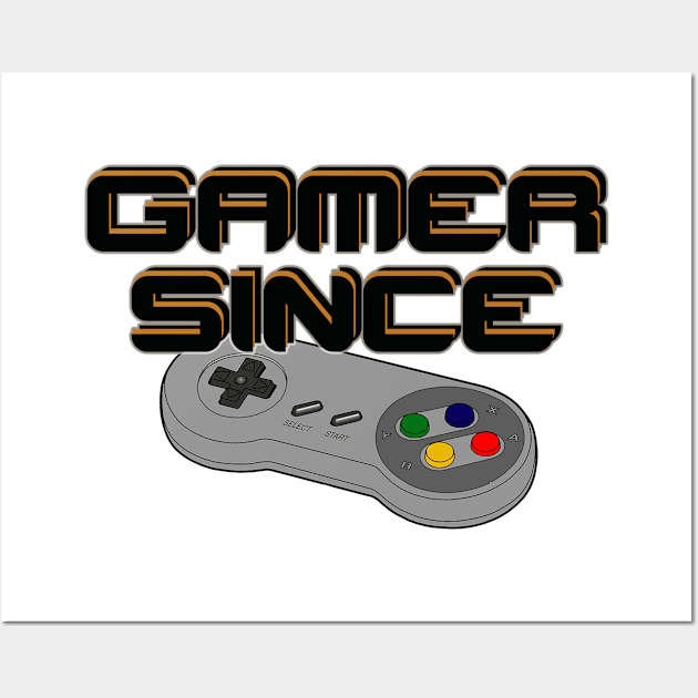 Gamer since 90s Wall Art by Pearanoia